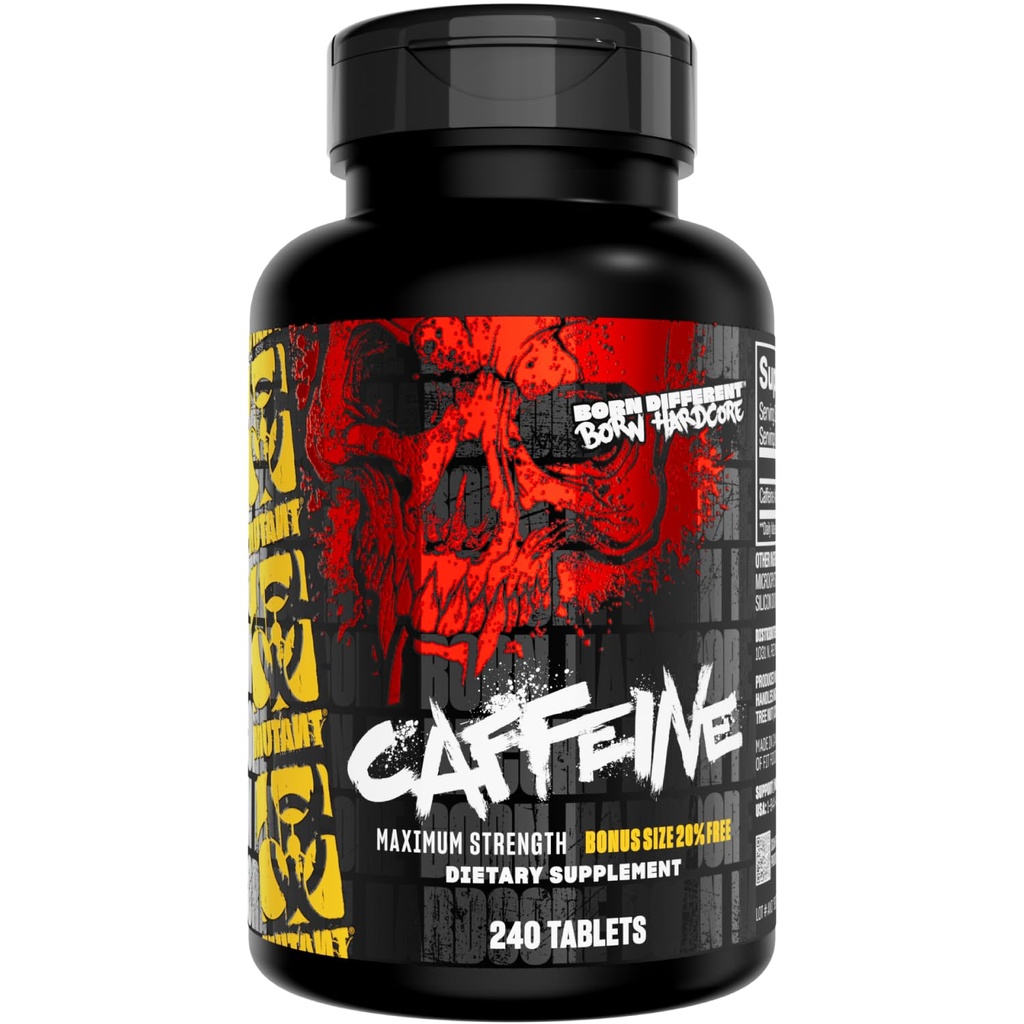 Mutant Coffee Pills - Pharmaceutical- Stopień Czysty Suplement Kofeiny do Boosting Energy, Focus, Alertness mental, Performance, & Endurance - Redukuje Zmęczenie i Restores Wakelity - 240 Tablets