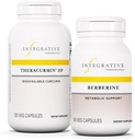 Interaktywna terapia Bundle z Berberine, 60 Kapsułki i Theracurmin HP, 120 Kapsułki - Berberine dla wsparcia Metabolicznego * - Suplement Theracurmin To jest 27x Więcej Biodostępności *