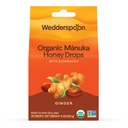 Wedderspoon Organic Manuka Honey Drops, Ginger & Echinacea, 20 Hrabia (Pack of 1) 124; Genuine New Zealand Honey Netherlands 124; Perfect Remedy for dry throats