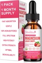 Magnez Glicynian Płyn, Glycynian magnezu o dużej mocy, Cytrynian, Sugar Free Vegan Non-GMO Complex Supplement Promotes Nerv, Relaks, Mięśnie, Wsparcie snu *