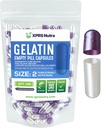 XPRS Nutra Rozmiar 2 Puste kapsułki - 100 Hrabia Puste kapsułki żelatynowe - Pigułki Diy Kapsułka Napełnianie - Czysty żel pióro żelowe dla Do- It- Yourself Supplements (Pearl Purple / White)