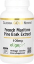 California Gold Nutrition Pine Bark Extract, francuski morski, oligopina, przeciwutleniacz polifenol, 100 mg, 180 kapsułki wegetariańskie