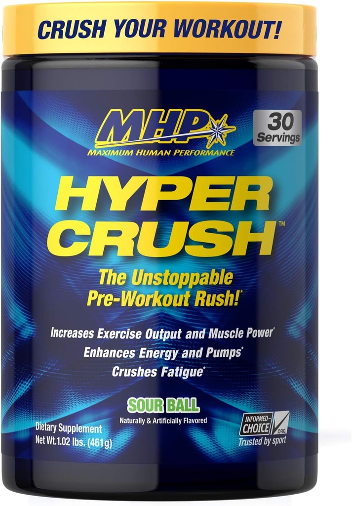 Mhp Bcaa Strong Pre, Intra, Post Workout Drink, Natural Fermented Amino Acids, Leucyna, Odzysk mięśni, Sour Ball, 30 Służenia