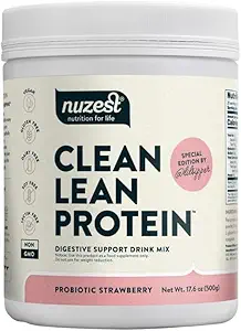 Nuzest Bethany 's Pantry Digestive Support Protein - Probiotyki dla Zdrowia Digestive - Strawberry - Clean Lean Protein - Premium Vegan Pea Protein Powder - Plant Based - 20 Servings, 1.1 lb