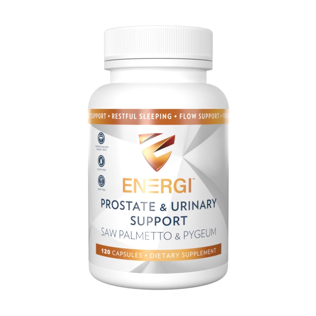 ENERGI Prostate Supplement support with Saw Palmetto for Men & Women, 200mg Saw Palmetto, 100mg Pygeum Supplement, Pumpkin Seed, Prostate Health Supplements, 120 kapsułki