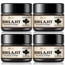 Shilajit Pure Himalayan Organic Shilajit Resin - 600mg Maximum Potency Natural Organic Shilajit Resin z 85 + Ślad minerałów i kwasu Fulvic dla energii, Wsparcie immunologiczne, 30 Grams (4 Pack)