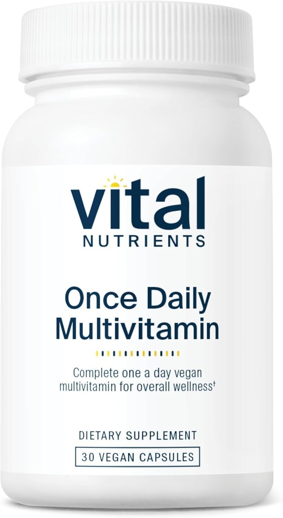 Vital Nutrigents Once Daily Multivitamin Amend124; Vegan Multi for Women & Men Amend124; Allergen- Free Amend124; 19 Essential Vitamin + Antioksydants for Eye and Heart Health Amend124; Gluten, Dairy & Soy- Free Amend124; 30 Kapsułki