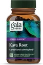 Gaia Herbs Kava Kava Root, Kapsułki w płynie wegańskim, 60 Hrabia - Wspiera równowagę emocjonalną, spokój i relaks, Gwarantowana potencja 75 mg Aktywne kavalaktony