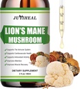 Lions Mane Liquid - Wsparcie mózgu, Energia, Pamięć i Focus - Sugar & Alcohol-Free Lions Mane Supplement - 2 Fl OZ, 2 Month Supply
