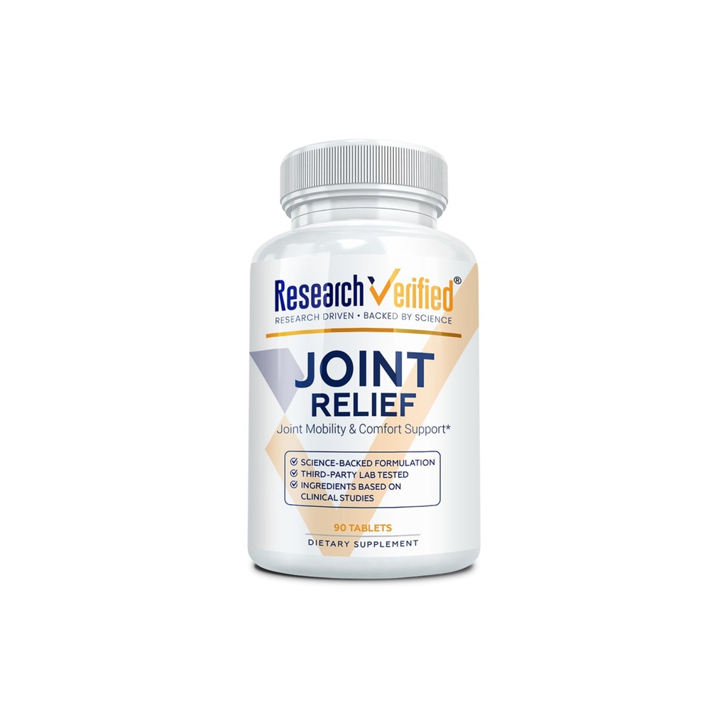 Research Verified Joint Support - Glukozamina, MSM, Turmeric, Boswella, BioPerine - Vegan - 90 Kapsułki - 1 Miesiąc Dostawy