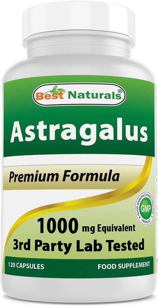 Best Naturals Astragalus kapsułki, 1000 mg, 120