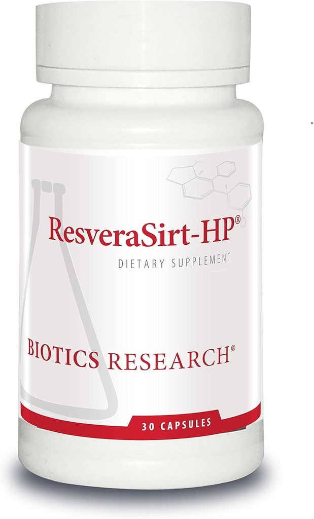 Biotics Research ResveraSirt HP Spreparowane przez Dr. Mark Houston, Trans Resveratrol, Quercetin, Zwiększenie aktywności Sirtuin, Kardioviral Support, Heart Power, Wsparcie naczyniowe, 30 Kapsułki