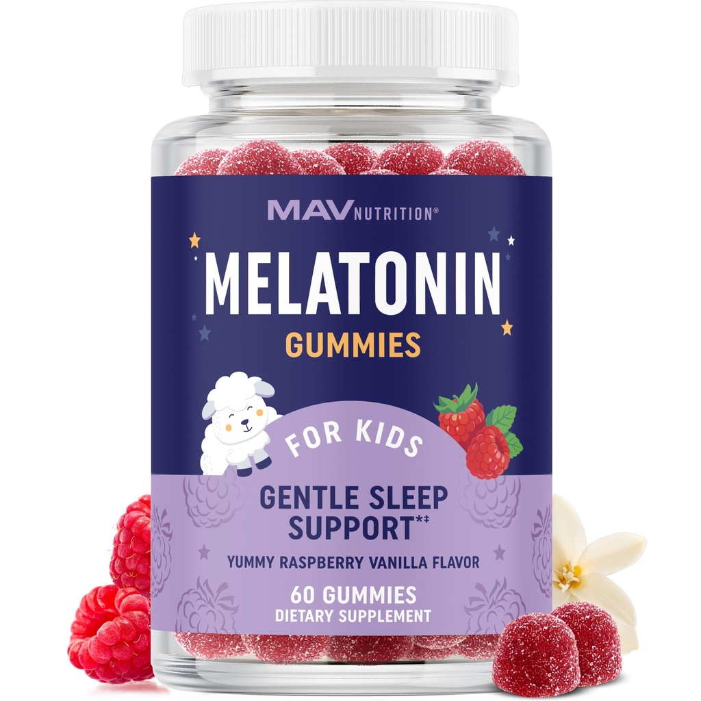 Melatonina Gummies dla dzieci 124; 0,5 mg Per Gummy 124; Delikatne wsparcie dla odpoczynku dla dzieci w wieku 2 + 124; Niskie dawki do rozgryzania i żucia pomoc dla dzieci 124; z Lemon Balm & Rumianek 124; Non-GMO, Trzecia Strona Tested 60ct