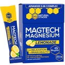 MagTech Magnezu Drink Mix - Bezcukrowa Lemoniada - 3 Formy Magnezu: Magtein L- Threonian, Glycinate & Taurate - 200mg Chelated Magnezu Complex - Wsparcie Relaks & Zdrowie Mózgu - 20 Sługi