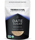 Terrasoul Superfoods Organic Date Sugar, 1 Lb - Niskie stężenie glicemiczne 124; Nierafinowane stężenie 124; Minerały śladowe