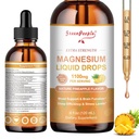 GREENHUS Magnezu Glicynian kropla - 17- in-1 4Fl. Oz Triple Magnezu Complex Suplement z glicynatu 400mg i cytrynianu 500mg Taurate / L- Theanine for Calm Mood / Muscle / Sleep, Flavor ananasowy