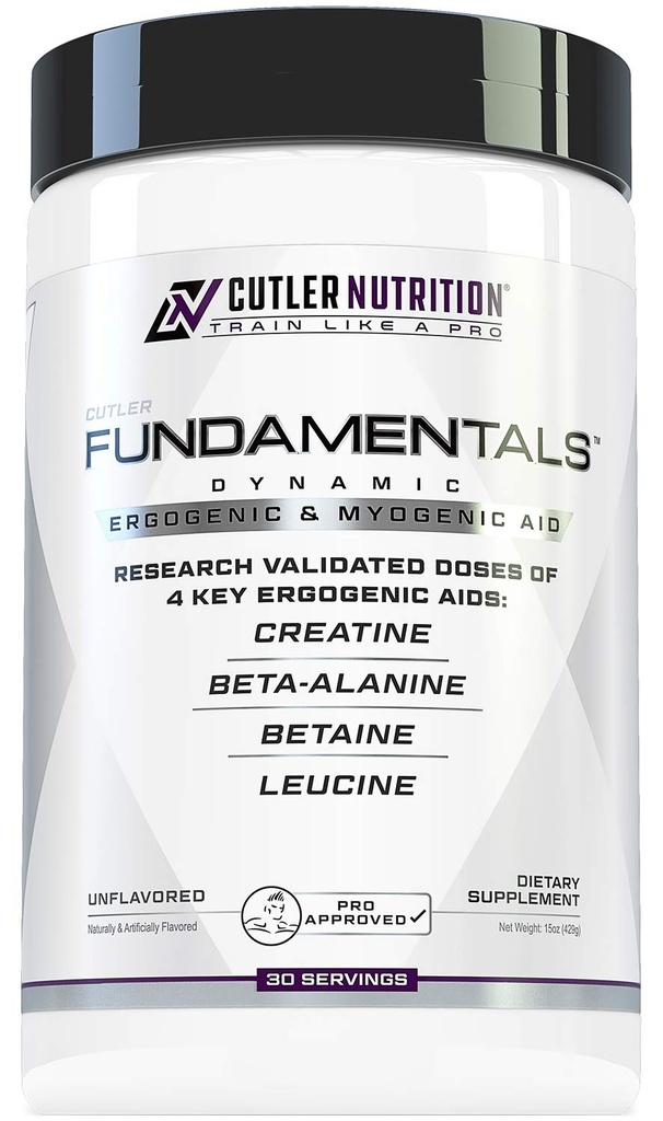 Fundamentals Intra or Post Workout Recovery Drink: 4 Kluczowe Ergogenne Pomoc dla maksymalnej wydajności i wzrostu mięśni: Kreatyna, Beta- Alanina, Betaine, i Leucine, 30 Sługi, Unflavored