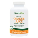 Natury Plus sok pomarańczowy Witamina do żucia C - 500 mg, 90 Tabletki - Wysoka moc immunologiczna i naczyniowa Suplement wsparcia zdrowia, Przeciwutleniacz - Delikatny na żołądku - Wegetariański, Bezglutenowy - 90 Służenie