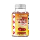 Witamina D3 2000 j. m. - 120 gumek na bazie pektyny - Wielki smak - Zdrowe kości, Mood & Immune System Function - Non-GMO - 120 Słupki