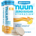 Nuun Zero Hydration Sugar Electrolyte Tablets - Sód, Potas, Chlorek, Wapń, Magnez, Lekkie i pyszne aromaty owocowe, Nie Cukier, Gluten Free, Wegan, Mieszane Citrus 4 Pack (40 Służenie ogółem)
