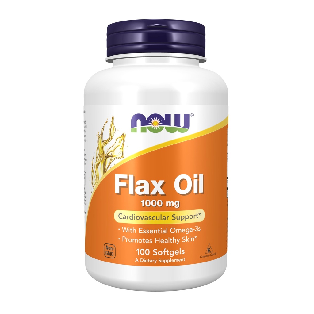 Teraz dodatki do żywności, olej flax 1000 mg z organicznego oleju flax, wsparcie sercowo-naczyniowe *, 100 Softgels