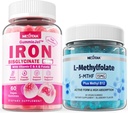 L- MetylFolan 15 mg + Bisglicynian żelaza 26 mg Napełnione Gumiaki