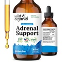 Wild & Organic Adrener Support Drops for positive Outlook - Natural Adrener Supplements for Women and Men - Wegan, No Sugar & Alcohol - 2- Month Supply - 4 fl oz