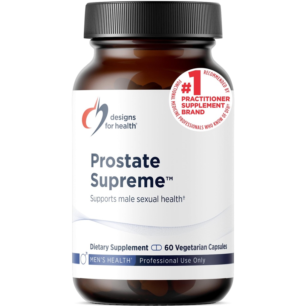 Designs for Health Saw Palmetto Prostate Supplement for Men - Prostate Supreme with Saw Palmetto, DIM, Vitamin, Nettle, Zinc + Chrysin - Non-GMO, Soy Free (60 kapsułki)