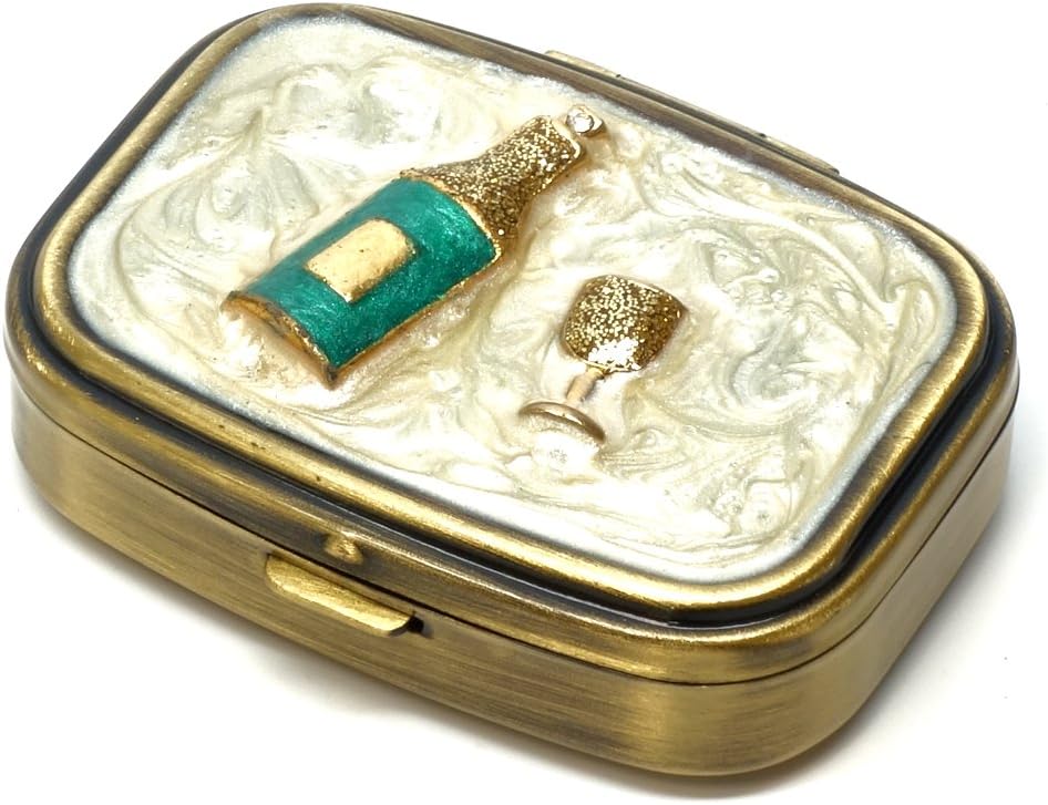 9327 Prostokątny mały pióro pudełko organizer śmietanka biały mosiądz kobiety Travel pill case torebka Pocket pojemnik codziennie przenośny lek witaminy Box suplement medyczny Mini przechowywania