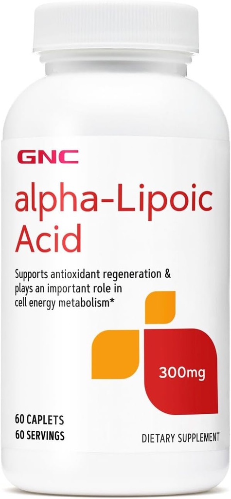 GNC Alpha- Lipoic Acid 300mg, odgrywa ważną rolę w metabolizmie energii komórkowej, 60