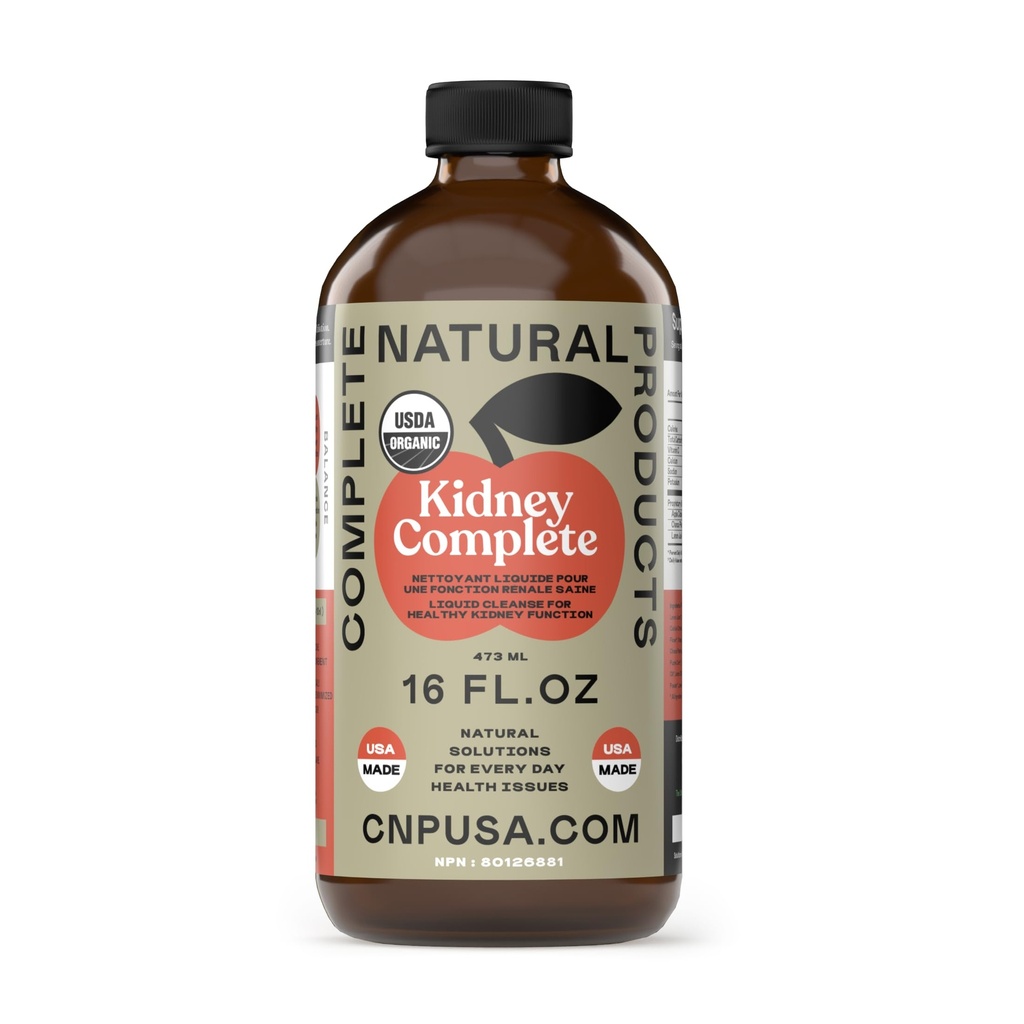 Kompletne produkty naturalne Nerki Kompletne - 16oz Butelka szklana, Nerki Czyszczenie