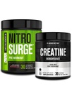 Jacked Factory NITROSURGE pre- Workout Supplement - intensywne pompy (30 Słupki, Arbuz) i jednowodny proszek kreatryny do wzrostu mięśni (30 Słupki, Unflavored)