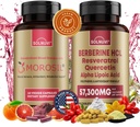 All in One Metabolic Bundle - Morosil & Berberine Complex with Resveratrol Quercetin Alpha Lipoic Acid - Przeciwutleniacz, Witalność, Wellness Support - Non-GMO, Gluten- Free, Vegan Supplement