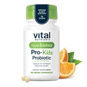 Hiperbiotyki Vital Nutrigents Pro Kids Probiotic Biodegrad124; Probiotyki Allergen- Free Toddler dla dzieci 124; Ukierunkowane immunologiczne, Gut i Digestive Health 124; Bezcukrowy aromat pomarańczowy 124; 60 Tabletki do żucia