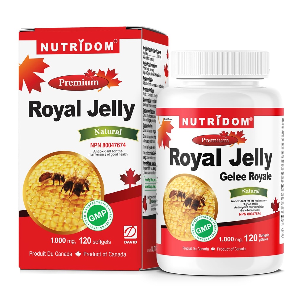 Nutridom Royal Jelly 1000mg, 120 softgeli (jedna butelka)