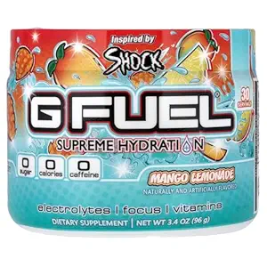 G Paliwo Mango Lemoniada Najwyższa Hydration, Electrolyte Proszek Mix for Energy & Focus, Cukier i kofeina Darmowy suplement z witamin i minerałów, Mango Lemoniada Flavor, 3.4 oz - 30 Służenie