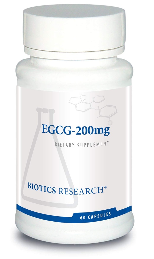 Biotics Research EGCG 200 mg Green Tea Extract, Camellia sinensis, 50% EGCG, Polifenole, Wsparcie sercowo-naczyniowe, Neuroochrona, Zdrowa funkcja immunologiczna, Zachowanie zdrowego metabolizmu, 60 Kapsułki
