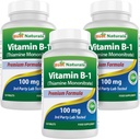 Najlepsi naturalni Witamina B1 jako Mononitrat tiaminy 100 mg tabletki (120 liczenie (opakowanie po 3))