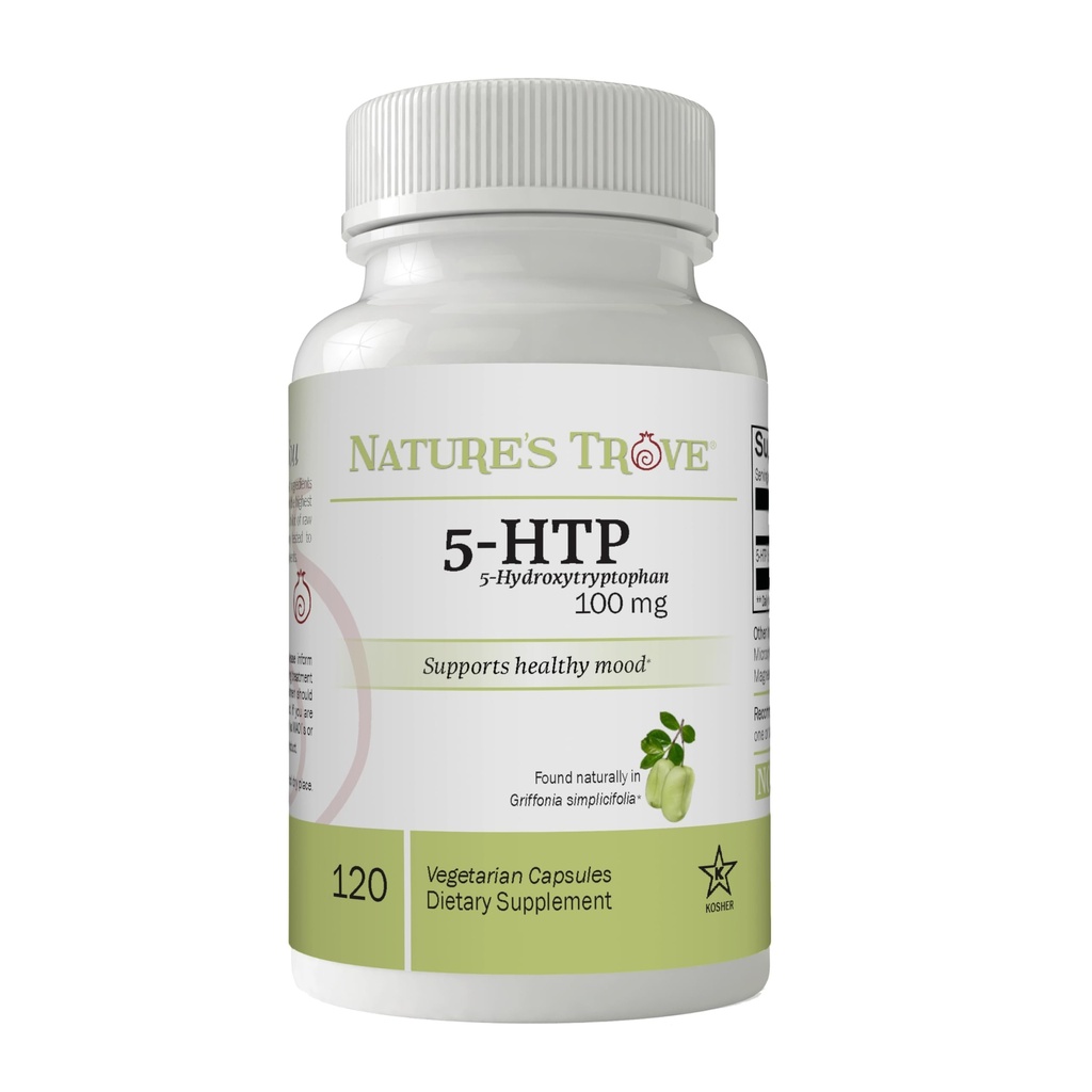 Nature 's Trove 5- HTP 100mg 120 Kapsułki wegetariańskie