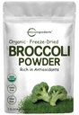 Organiczne Brokuły Proszek, 1 funt, Zamrożenie Suszony, Zawiera naturalne DIM (Diindolylometan), i bogaty w włókno i witaminy immunologiczne C, Green Superfood dla Smoothie & Drinki, Vegan Friendly