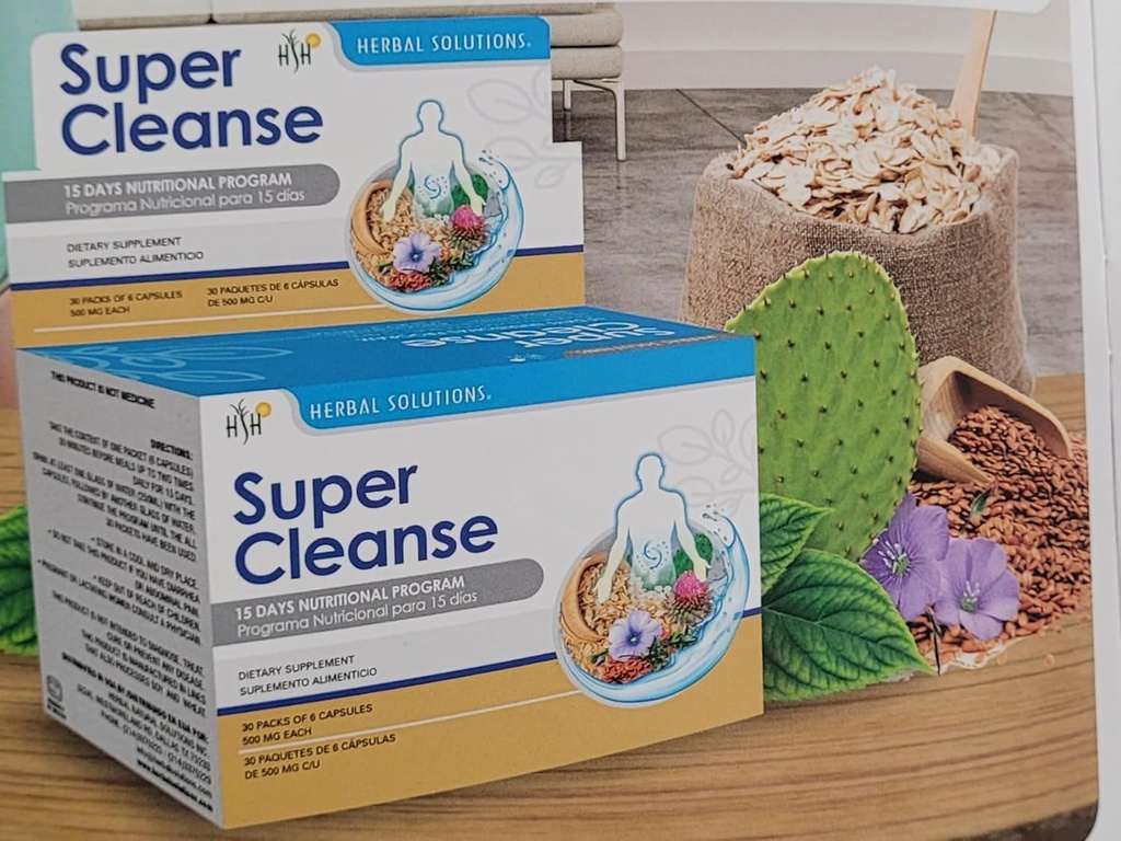 Super Cleanse by Herbal Solutions: 15- Day Extra Force Detox Program do kompleksowego oczyszczania systemu trawiennego - Colon Cleanse and Liver Cleanse