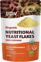LooV Organic Non-Fortified Nutritional Yeast Flakes - Wegan, Gluten Free, Non-GMO Unfortified Nooch - Good Source of Natural B- Vitamin - No Added Salt or Sugar - Resealable Bag, 8 unces (227 Grams)