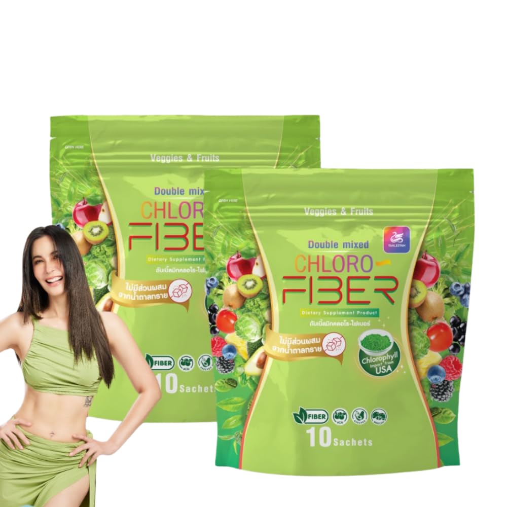 Generic YaaleeyahDouble Mieszane Chloro-Fiber warzyw i owoców 1Pcs 10 saszetek, Zestaw 2Pcs.