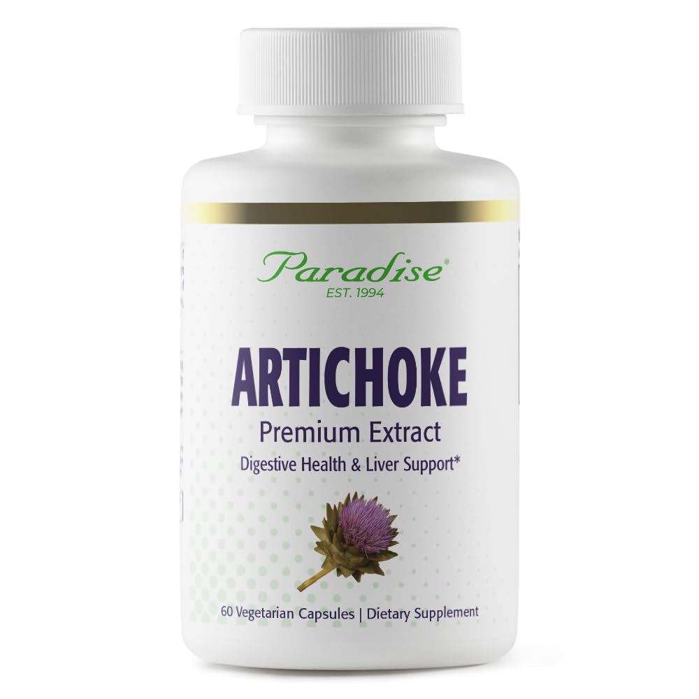 Paradise Herbs Artichoke Extract, Supports Digestive Health, Active Whole Spectrum, 250mg, Vegan, Non GMO, Gluten Free, 60 Vegetarian Capsules