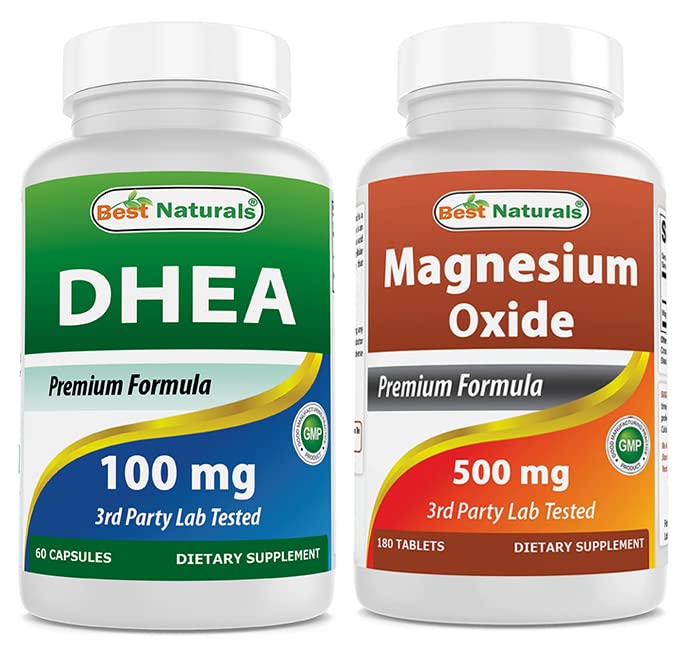Najlepsze naturalne DHEA 100 mg i tlenek magnezu 500 mg