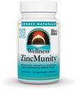 Źródło Naturals Wellness ZincMinty, Wchłanianie cynku, Metabolizm i wykorzystanie dla zdrowia immunologicznego *, 50 mg Cynk - 30 Kapsułki wegetariańskie