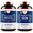 Inozytol i żeńskie tabletki żeliwne Pasek wsparcia płodności i ciąży Windsor Botanicals