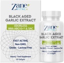 Zane - Kapsułki czarnego czosnku - System immunologiczny, Ciśnienie krwi i Cholesterol Health Support - Mniej zapachu - Bardziej skuteczne niż Allicin - 60 Kapsułki Non-GMO, Gluten - Laktoza - Paraben Free.