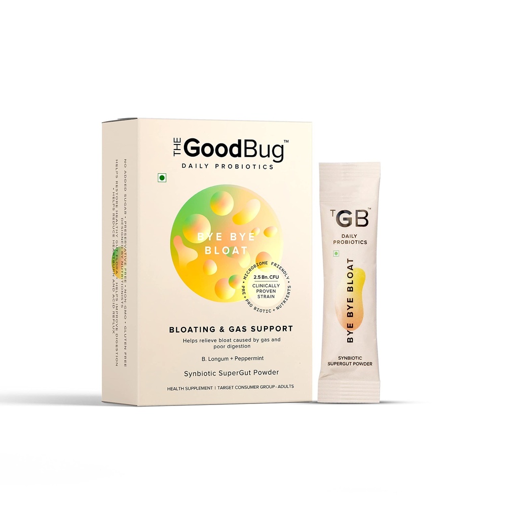 Prebiotyczne + Probiotic Gut Health Relief Bloating dla mężczyzn i kobiet - Pomaga z gazem, Bloat & Digestive Health - Wzmocnienie odporności z Peppermint & Inulina, Synbiotic Fiber Powder, 2,5 Bn CFU - 30 Day Pack