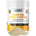 AKI Omega 3 DHA Micro Algae Proszek Suplementy - Witamina Keto na bazie plantacji do zapaleń - Alternatywa dla ryb lub oleju krylowego - Wegan & GMO- Free (1.94oz / 55g)